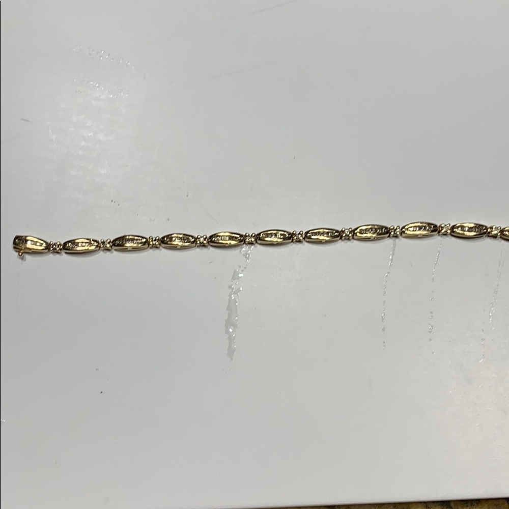 Yellow gold 2ct diamond tennis bracelet